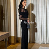 Customized Modern Style Jersey Beading Sequined A-line Scoop Neck Long Dresses Bespoke Occasion Dresses Exquisite Elegant