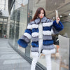 Maomaokong Real Fur Coat Winter Women Silver Fox Fur Luxury Warm Thick Furry Fox Fur Coat Long Natural Fur Jackets