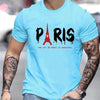 Men's T-Shirt Fashion Street Paris Letter Short Sleeved T Shirt For Men Casual 3d Print Summer Top Breakable Loose Men Clothing