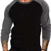 Casual Long Sleeve Cotton Moisture Wicking Heavyweight Tees Tanks Classic Loose Fit Tshirts for Men