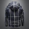 Minglu Plaid Hooded Zipper Men's Jackets High Quality Long Sleeve Spring Autumn Sport Casual Male Outerwear Fashion Man Coats