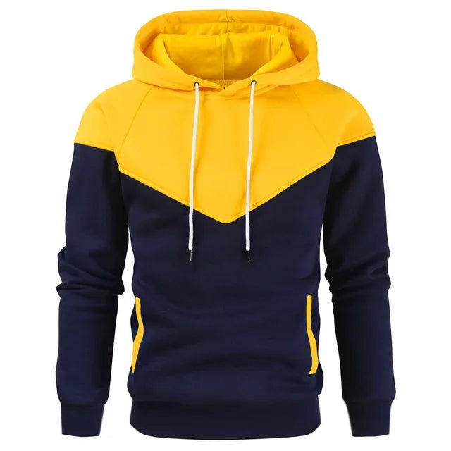 New Patchwork Hoodies Men Fashion Hooded Sweatshirts Spring Autumn Comfortable Streetwear Pullover Casual Male Sportswear