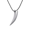 Punk Hip Hop Stainless Steel Crescent Tooth Spike Pendant Necklace Men Women Fashion Wolf Tooth Chain Necklace Jewelry