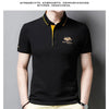 Summer New Men's Embroidered Polo Collar 100% Cotton Short Sleeved Polo Shirt Fashion Solid Color Casual Top T-shirt M-4xl