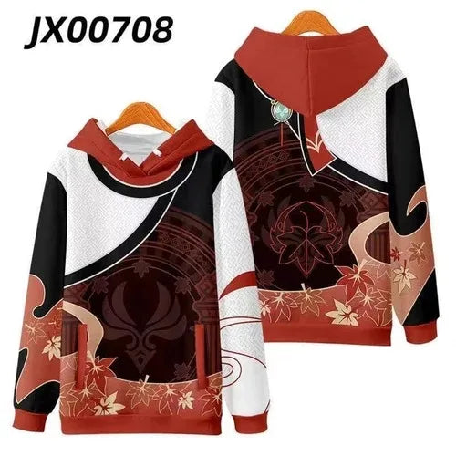 Hot Game Genshin Impact Kaedehara Kazuha Cosplay Costume 3D Print Zip Up Women/Men Hoodie Sweatshirt Casual Tracksuit Outerwear