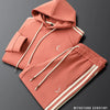 Light luxury wear with grapefruit red casual sports suit autumn and winter slim-fit men's and women's hoodie pants