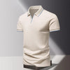 POLO shirt men's summer fashion ice silk quick drying short sleeved T-shirt solid color loose business collar pure cotton top