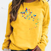 New Women's Hoodie European Butterfly Printed Crew-neck Hoodie Sweatshirt  Streetwear Women Aesthetic Clothes