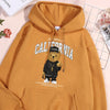 Hip Hop Bear Hoodie Men Los Angeles California Letter Hoodies Streetwear Hip Hop Sweatshirt Street Comfort Hoody Men's Clothing