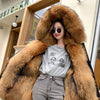 Winter Warm Coat Fox Fur Jacket 2023 New Hooded Black Imitation Fur Woman Parkas Mulher Parkas Women's Jacket Red Fur Coats