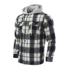 Cross border new fashionable European and American men's foreign trade leisure hooded plaid shirt jacket men's stock