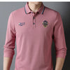 Long-sleeved Polo T-shirt Fashion Casual Embroidery Versatile Breathable Men's POLO Shirt