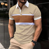 Polo T-Shirt Summer Short Sleeve Clothing Fashion striped Print Street Casual Button up Top