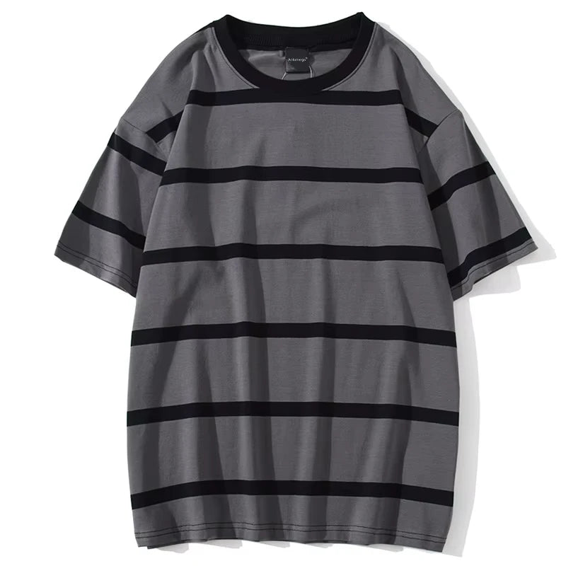 Men's T Shirt Color Block Print 3 Color Optional Tee Harajuku Simple High O Necek Pullover Streetwear Outdoor Oversized Clothing