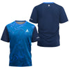 monogram print Men's badminton Tennis brand Quick dry short sleeve men's Tops sports T-shirt