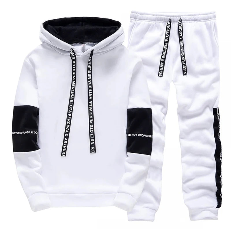 2025 Hot Sale Mens Fashion Hoodies and Sweatpants Urban Casual Hooded Tracksuit Autumn Winter Male Outdoor Sport Jogging Suits