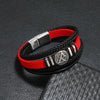 Fashion Trendy Men Leather Bracelets Fashion All-match Multi-layer Braided Leather Bracelets Scripture Compass Devil Eye