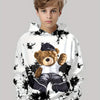 Kids Clothes Boys Hoodies Long Sleeve Cool Bear Print Children Spring Fall Clothes Fashion Outdoor Girl Clothes Pullover Tops