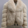 FURHYCFOX Hot sales Fashion New Women's Winter Warm Natural Fur Jackets Lady Luxry Crop Coat Turn-down Collar Fox Fur Coats