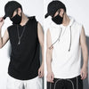 Sportswear Gym Fitness Jogging Hooded Sleeveless T-shirt Loose Large Comfortable Top