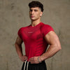 Summer Men's Fitness Training Short Sleeve Solid Color Shirt Gym Round Neck Bodybuilding Tight Cotton Quick Drying T-shirt