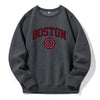 Boston City Us Founded In 1630 Men Hoody Warm Fleece Crew Neck Tracksuit Fashion Classic New Hoodie Sports Street Loose Hoodies