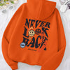 Never Look Back Creative Smile Skull Hoodies Men Women Warm Comfortable Sweatshirt Loose Hip Hop Street Clothes Loose Hoody