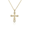 NEWBUY Gold Color Jesus Cross Pendant Stainless Steel Chain Necklace For Women Men Classic Design Christain Jewelry Gift