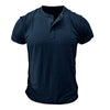 Casual High Quality Summer Short Sleeve Henry Neck Mens T Shirts Fashion Basic T-shirt Male