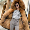 Winter Warm Coat Fox Fur Jacket 2023 New Hooded Black Imitation Fur Woman Parkas Mulher Parkas Women's Jacket Red Fur Coats