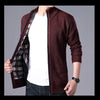 M-4XL Autumn/Winter New Men's Plush Thickened Knitted Jacket Vertical Neck Zipper Sweater Cardigan Warm Coat Jacket Jacket