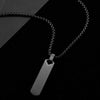 Simple Trendy Clavicle Chain Men Rectangle Bar Geometric Pendant Necklace Fashion Jewelry Decoration Accessories