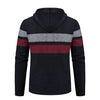 new men's autumn and winter sweater coat trend color matching hooded sweater