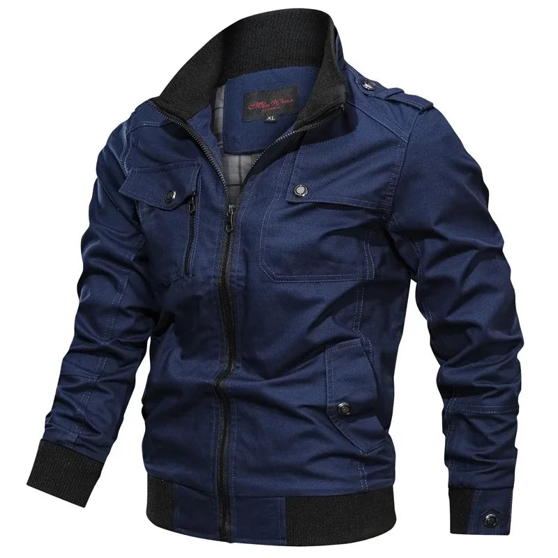 Spring and Autumn Military Motorcycle Coat New Spring Autumn Brand Fashion Men's Warm Jacket Casual Jacket Outdoor Sport Jacket