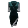 Large Size New Gold Velvet Irregular Sequin Perspective Mesh Sexy Fashion Slimming Women's Dress Evening Dress