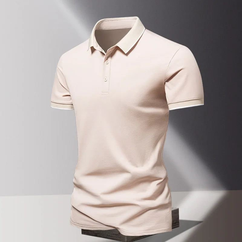 POLO shirt Summer men's loose short sleeved T-shirt, ice silk quick drying simple fashion solid color casual short sleeved top