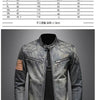 denim jacket trendy retro fashion casual stand-up collar zipper jacket