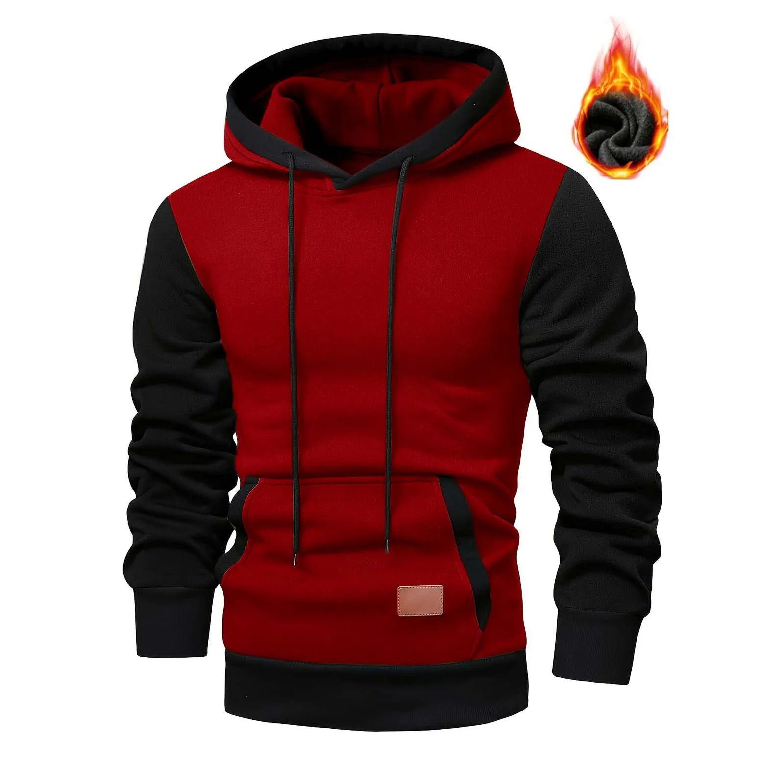 Men Sweatshirt Autumn And Winter Thick Fleece Pullovers Fashion Trendy Hoodies Long Sleeve Outdoor Fitness Hooded Streetwear