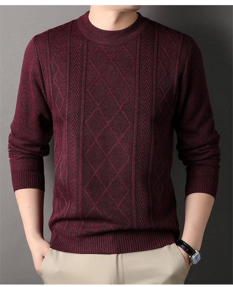 Man Solid Color New Autumn Winter Warm Fashion Sweater Casual And Comfortable Soft Sweater