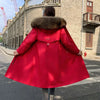 Winter Warm Coat Fox Fur Jacket 2023 New Hooded Black Imitation Fur Woman Parkas Mulher Parkas Women's Jacket Red Fur Coats