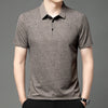 2025Summer New Men's Business Print Short Sleeved POLO Shirt Comfortable and Cool Casual Fashion T-shirt