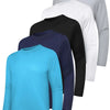 5 Pack Long Sleeve Shirts for Men Moisture Wicking  Sun Protection Tee Shirts Workout T Shirts Casual