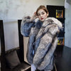 Hot selling Fashion Winter New Real Fox Fur Coat Women Hooded Natural Silver Red Fox Fur Jacket Female Thick Warm Outerwear