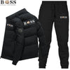 BSS FLEXX APPAREL Men's Fashion Warm New Windproof High Quality Polyester Zipper Jacket and Pants 2-p