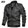 Mens PU Leather Jacket Men Fashion Motorcycle Jackets Mens Causal Oversized Cotton Casual Black Blue Jacket Man Outerwear Coat