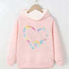 Women's Pink Love Printed Hoodie Comfortable Casual Trend Hooded Sweater Women's Long Sleeve Spring and Autumn Sweater