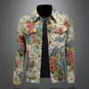 Minglu Floral Jacquard Men's Jackets High Quality Single Breasted Autumn Winter Male Coats Man Outerwear Plus Size 5XL