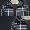 Minglu Plaid Hooded Zipper Men's Jackets High Quality Long Sleeve Spring Autumn Sport Casual Male Outerwear Fashion Man Coats