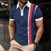 Polo T-Shirt Summer Short Sleeve Clothing Fashion striped Print Street Casual Button up Top