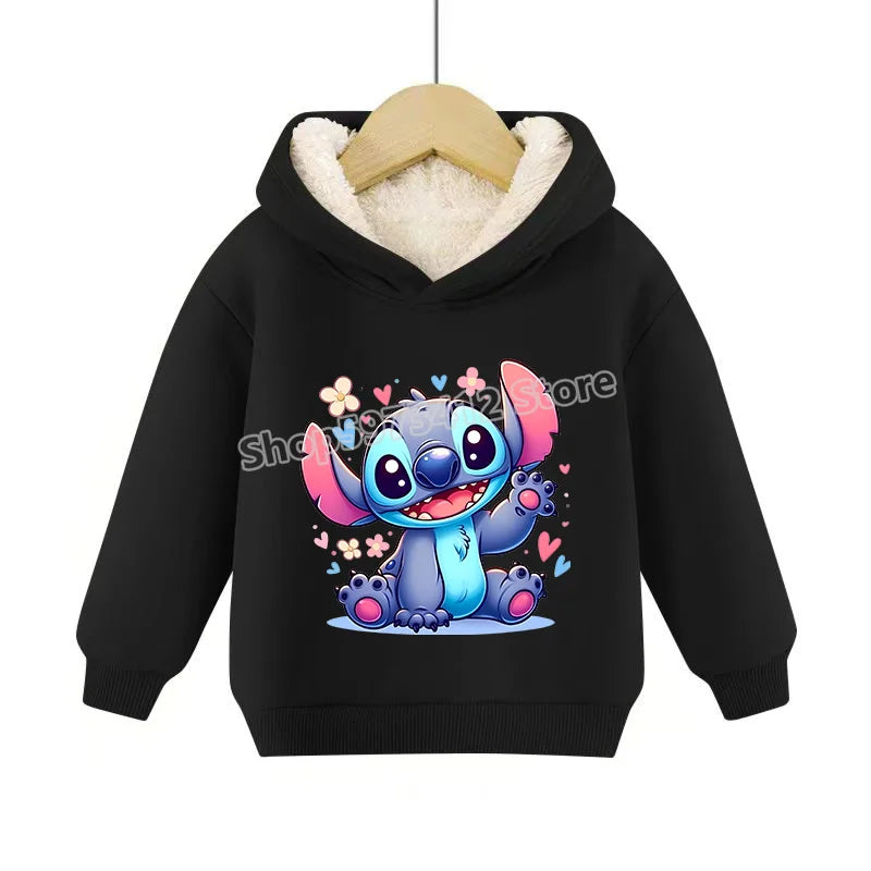 Lilo & Stitch Child Hoodies Hoodies Sweatshirts Long Sleeves Cute Cartoon Printing Fashion Casual Boys and Girls Christmas Gifts